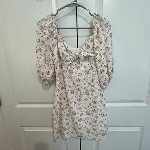 White/Floral Mini Dress